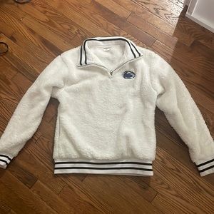 Penn State White Fleece Quarterzip